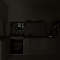 Modern Kitchen Interior With White Cabinets Wooden Countertops Oven Stove And Utensils