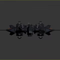 Two Blue Futuristic Spaceships Featuring Sleek Design And Orange Accent Details