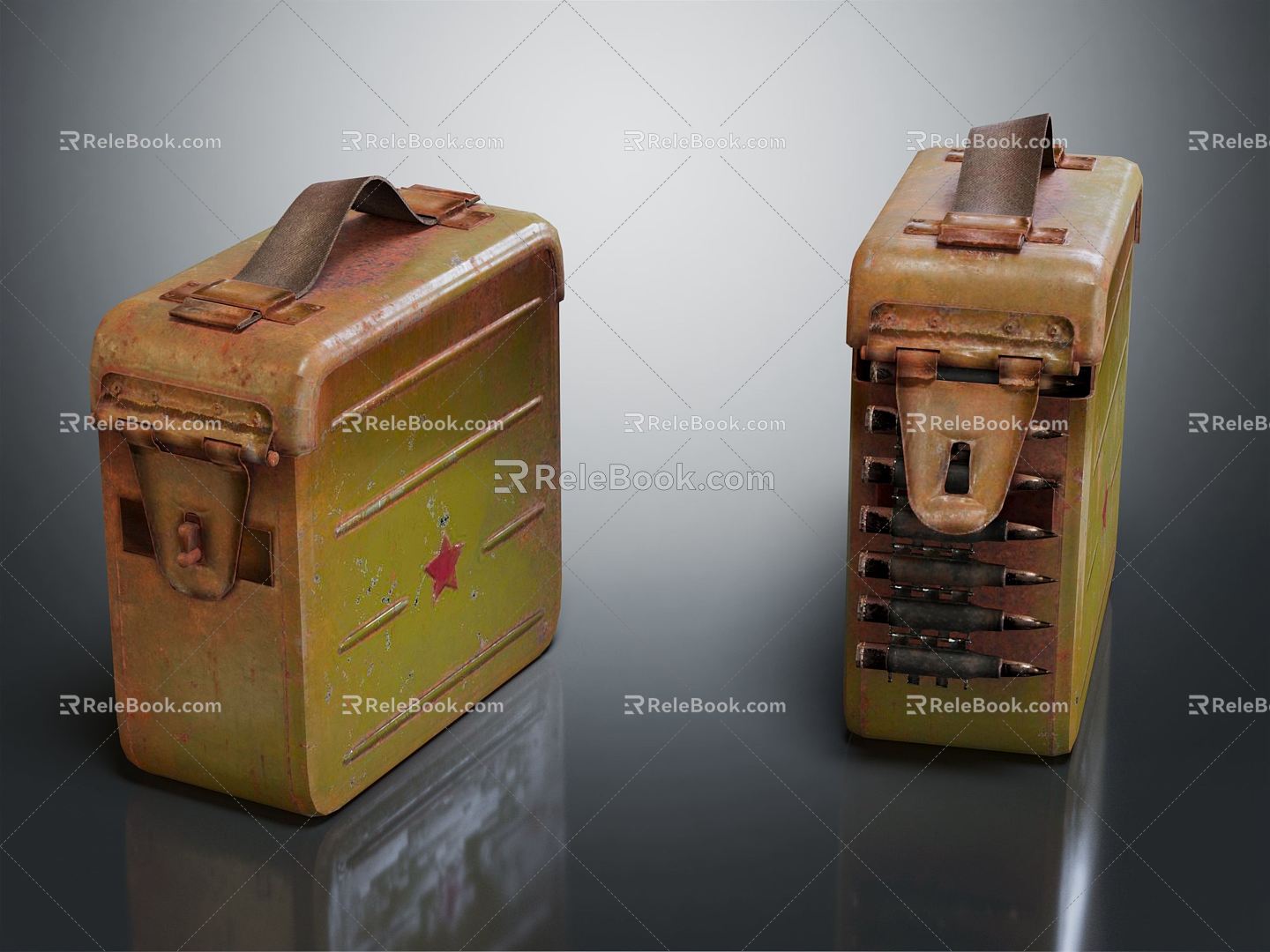 Industrial LOFT ammunition box Iron ammunition box 3d model