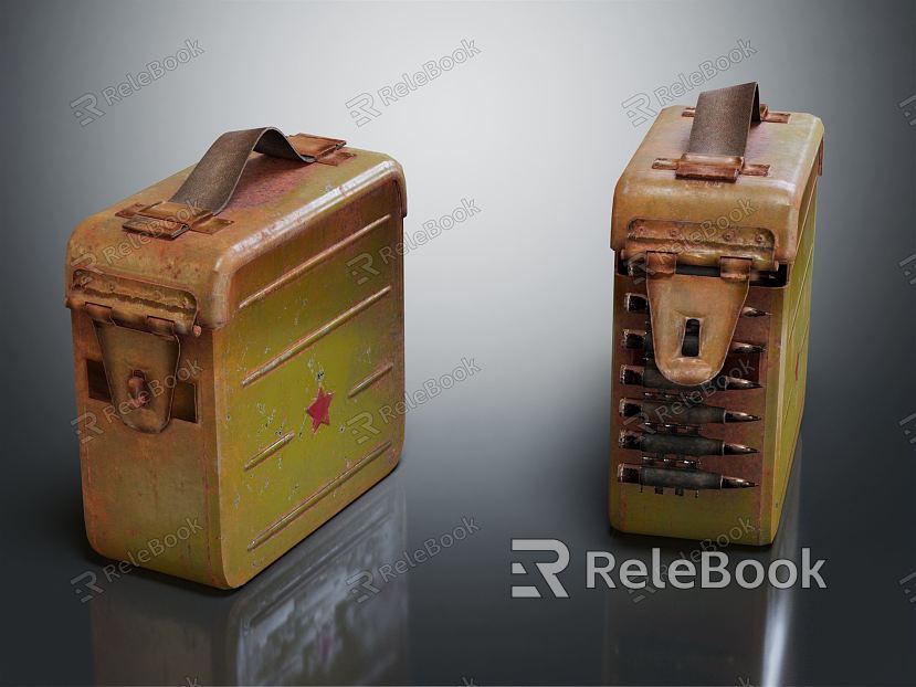 Industrial LOFT ammunition box Iron ammunition box model