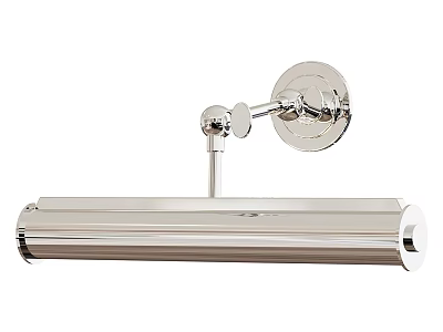 Sleek Modern Chrome Wall Light Featuring Adjustable Arm And Cylindrical Shape 3d model
