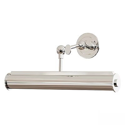 Sleek Modern Chrome Wall Light Featuring Adjustable Arm And Cylindrical Shape 3d model