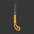 Ergonomic Agricultural Equipment Hand Saw With Yellow Handle And Sharp Black Blade