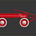 Vintage Red Spearhead Wagon With White Wheels Metal Body And Classic Design