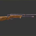 Classic Double Barrel Shotgun With Wooden Stock Black Barrels And Red Logo