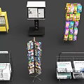 Commercial Retail Furniture Collection Featuring Storage Cabinets Display Racks Magazine And Newspaper Holders