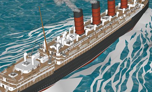 Modern Cruise Ship Cargo Ship Cruise 3d model