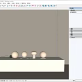Modern Decorative Lights Illuminated On White Display Platform With Minimalist Design
