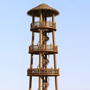 Modern Watchtower Pavilion 3d model