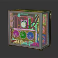 High Performance PC Case With Transparent Side Panel RGB Fans And Internal Components