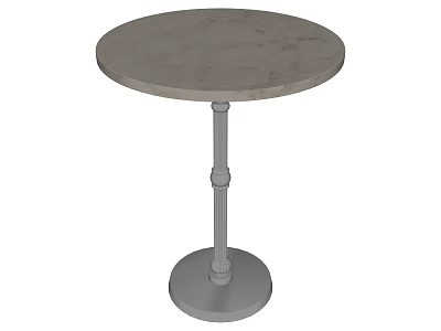 Round Marble Top Side Table With Elegant Metal Base And Modern Design 3d model