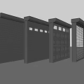 Gray Metal Doors With Various Designs Including Roll Up Panel And Grille Styles