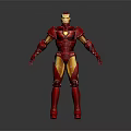 Iron Man Game Movie Character With Red And Gold Armor Standing Pose