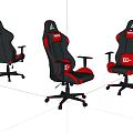 Black And Red Ergonomic Gaming Office Chair With High Back Armrests And EC Logo