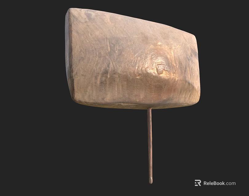 Other Square Metal Object With Textured Surface And Long Thin Rod 3d model 