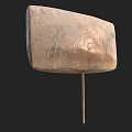 Other Square Metal Object With Textured Surface And Long Thin Rod