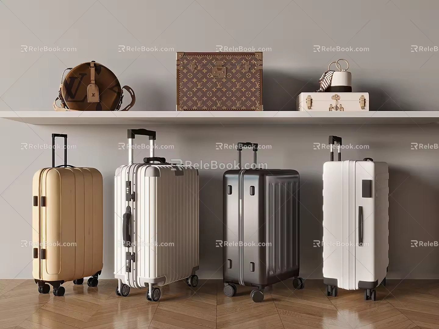 Bag Suitcase Trolley Case 3d model
