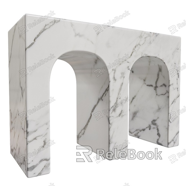 Modern Roma marble shape side model