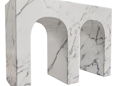 Modern Roma marble shape side model