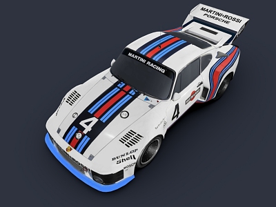 Porsche 935 sports car Super Racing Luxury Car Super sports car Low Face Number Low Model Simple Model Game Sub-era Film and Television Super Realism 3d model