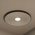 Modern Circular Ceiling Light With Concentric Circles Design And White Light For Home Interior