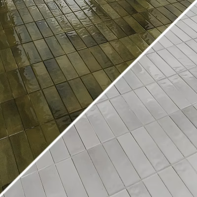 Two Tone Ceramic Floor Tiles With Glossy And Matte Surface Finishes 3d model