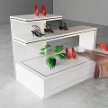 Modern Display Table Window Display Cabinet Props High and Low Table Water Table Shoe Cabinet Display Stand Women's Shoe Display Stand 3d model