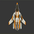 Yellow White Gray Streamlined Model Aircraft With Twin Engines And Sleek Aerodynamic Design