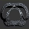 Unique Black White Leopard Print Household Item With Distorted Structure Hollow Top Abstract Art Design