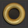 Shiny Golden Decorative Vase With Unique Wide Mouth And Round Ceramic Body For Home Decor