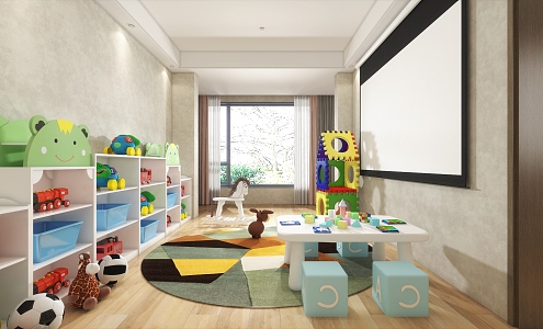 Children's Bedroom Modern Entertainment Room 3d model