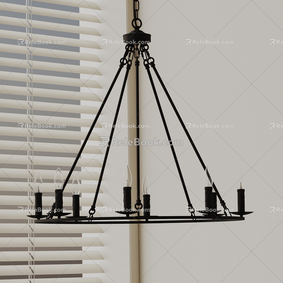 Modern chandelier 3d model