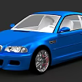 Blue BMW Two Door Sports Car With Sleek Design And Silver Alloy Wheels