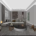 Modern Wine Cabinet Design With Glass Doors And Storage Shelves For Home Interior