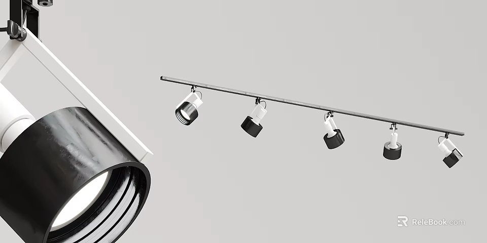 Elegant Modern LED Downlights and Spotlights for Home Office Interior Lighting 3d model 