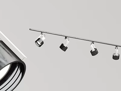 Elegant Modern LED Downlights and Spotlights for Home Office Interior Lighting 3d model