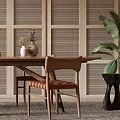 Modern Dining Table and Chair Combination 3d model