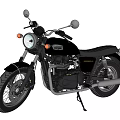 Classic Black Motorcycle Design Featuring Leather Seat Chrome Exhaust And Spoked Wheels