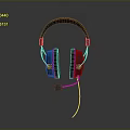 Over Ear Gaming Headphones With Built in Microphone And Red Accents