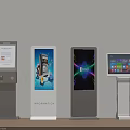 Public Facilities Self-Service Kiosks With Information Display And Interactive Screens 3d model