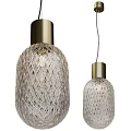 Modern Glass Pendant Lights With Diamond Pattern And Gold Metal Accents For Home Decor