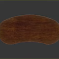 Traditional Wooden Desk With Curved Top Multiple Drawers Metal Handles And Sturdy Legs