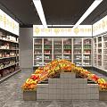 Fruit Store Fruit and Vegetable Store Fruit Supermarket Fresh Supermarket 3d model