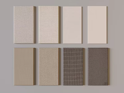 Modern Cloth Wall Panel Background Board Cloth Material Hemp Wall Panel 3d model