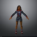 Captain America Themed Action Toy Figure With Blue Red Costume Shorts And Boots