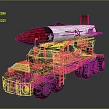 Military Green Truck Carrying Weapon Missile as Heavy Duty Multi Wheeled Launch Vehicle