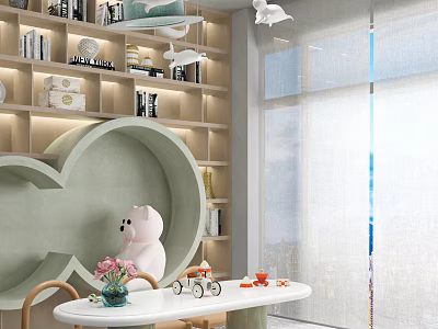 Modern Entertainment Room Interior With Comfortable Seating Game Area And Decorative Elements 3d model