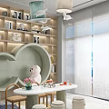 Modern Entertainment Room Interior With Comfortable Seating Game Area And Decorative Elements