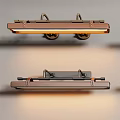 Mirror headlight wall lamp combination 3d model