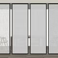 Stylish Room Dividers For Modern Interior Design With Mesh And Textured Patterns 3d model